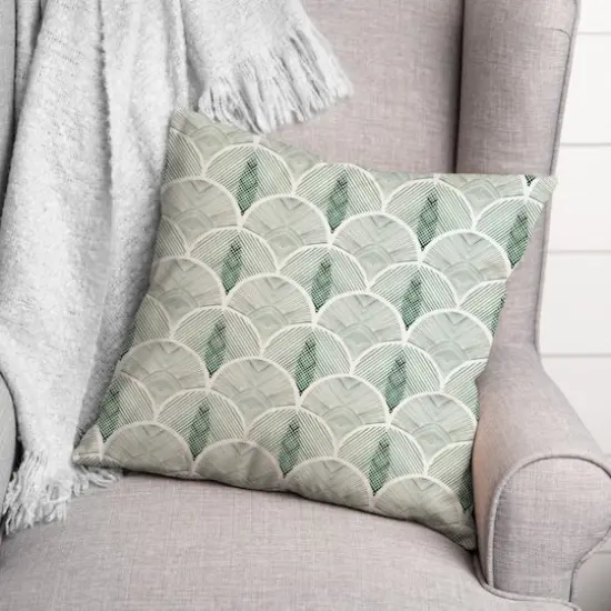 Abstract Leaves Throw Pillow {3}
