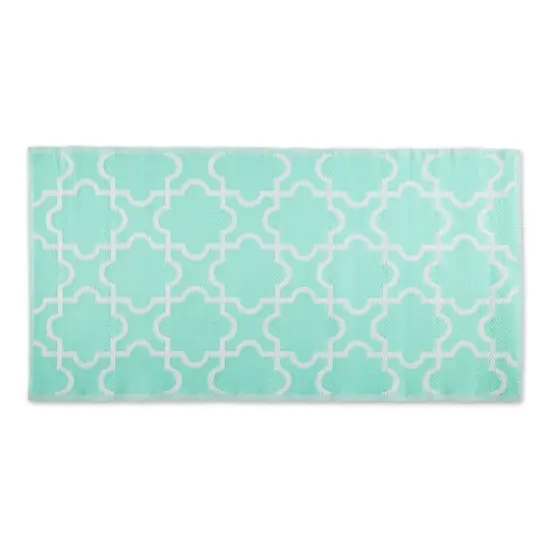 DII&reg; Lattice Outdoor Floor Runner, 3ft. x 6ft. Aqua {4}
