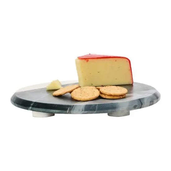 Hello Honey&reg; 10" Gray, Black & White Marble Cheese & Cutting Board {7}