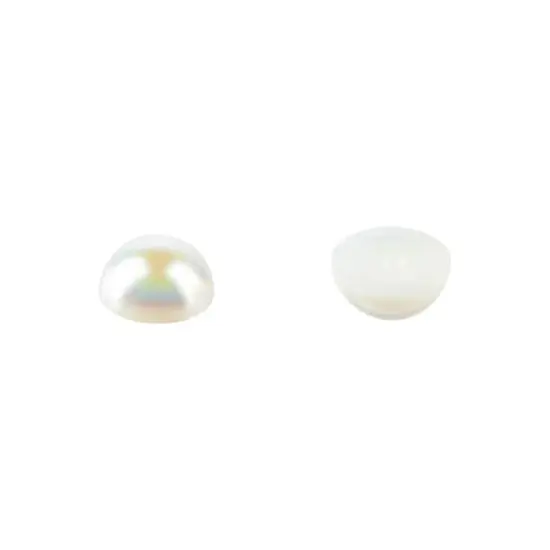4.5mm Ivory AB Round Flatback Plastic Pearls, 4,000ct. by Bead Landing&trade; {3}