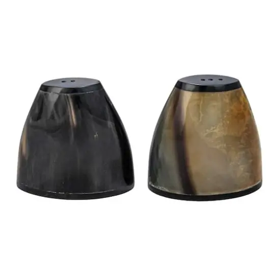 Hello Honey&reg; 3" Black Horn Salt & Pepper Shaker Set {8}