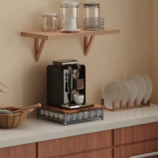 NEX&trade; Silver Single-Layer Coffee Pod Holder without Cup Holder {6}