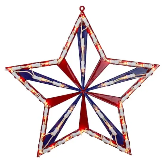 14" July 4th Star Window Silhouette Decoration {1}
