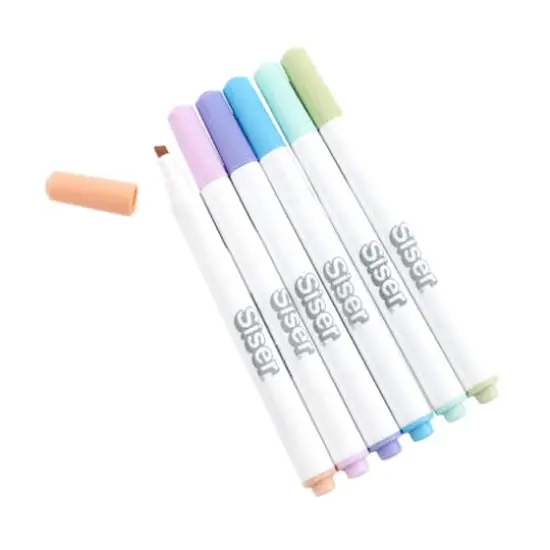 Siser&reg; 6 Color Chisel Tip Sublimation Markers Pastel {3}