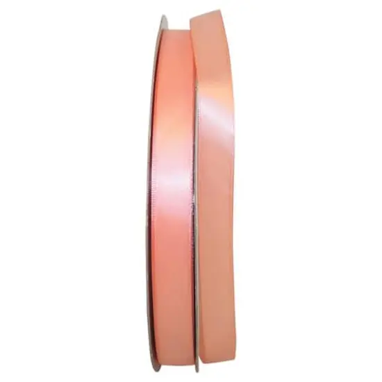JAM Paper 5/8" x 100yd. Double Face Satin Ribbon Peach {1}