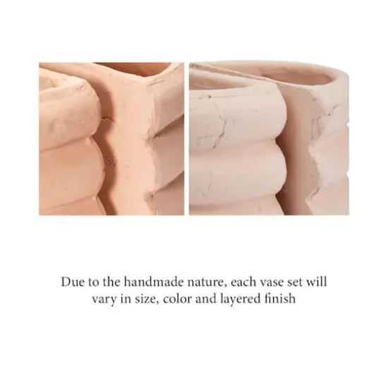 Hello Honey&reg; Terracotta Half Circle Vase Bookends, 2ct. Blush {8}