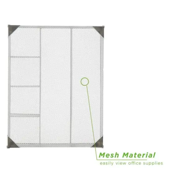 Mind Reader Silver 2 Piece Mesh Deep Drawer Organizer {6}