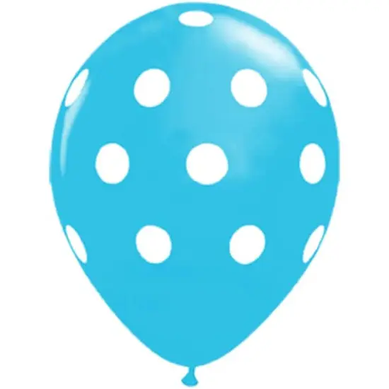 JAM Paper 12" Latex Party Balloons, 36ct. Light Blue Polka Dot {1}