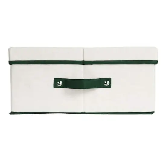 Household Essentials Gift Wrap Storage Box Natural and Green {13}