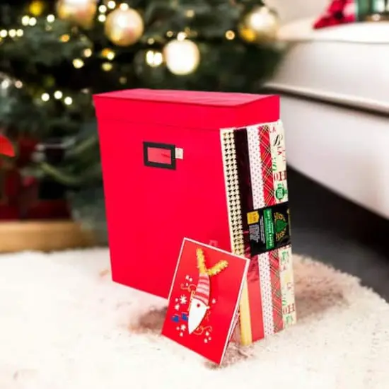 Santa's Bag Gift Bag Organizer & Tissue Paper Storage Box {1}