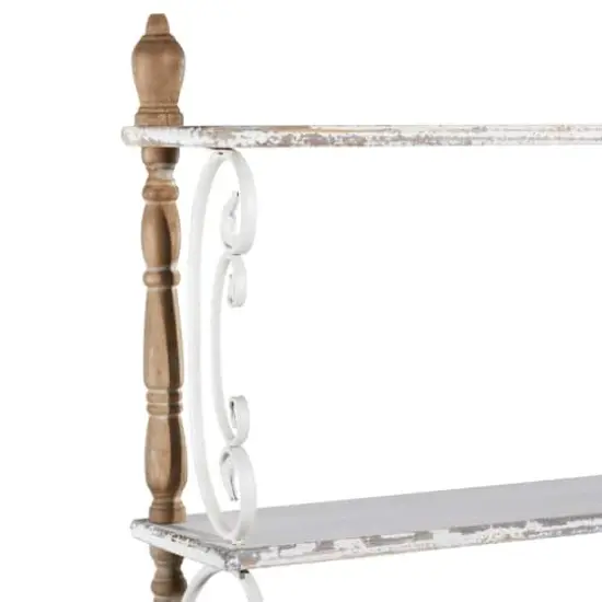 White Wood Farmhouse Shelving Unit {6}