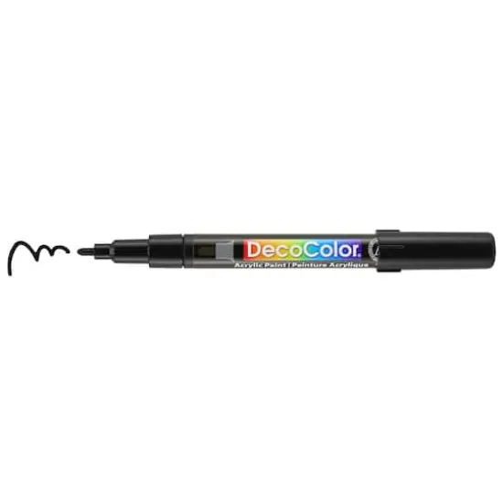 DecoColor&reg; Fine Tip Acrylic Paint Marker Black {1}