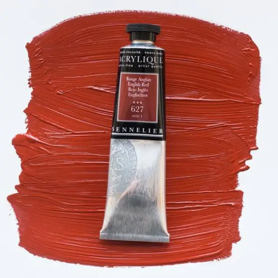 Sennelier Extra Fine Artists' Acrylic Paint, 60mL 627 English Red {4}