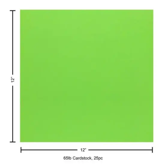PA Paper™ Accents 12" x 12" 65lb. Cardstock, 25 Sheets Green Apple {5}
