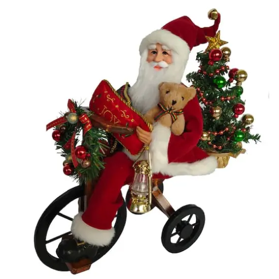 Santa's Workshop 19" Cycling Santa {1}