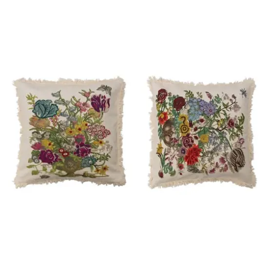Hello Honey&reg; Embroidered Floral & Fringe Cotton Pillow Set {1}