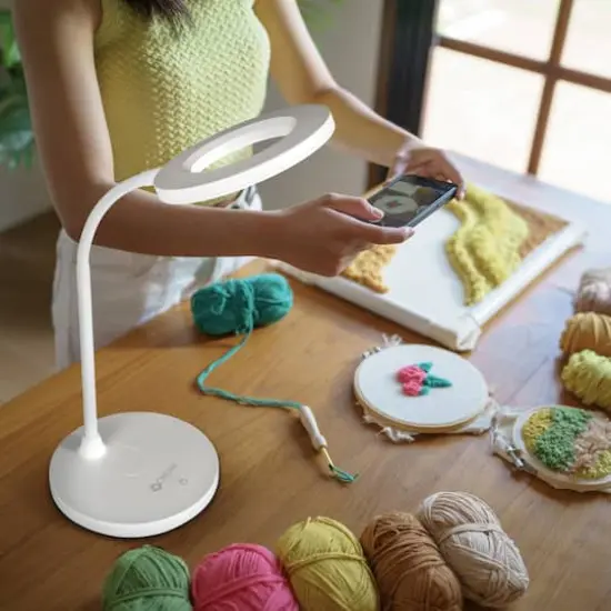 OttLite&reg; Rechargeable LED Ring Desk Lamp {3}