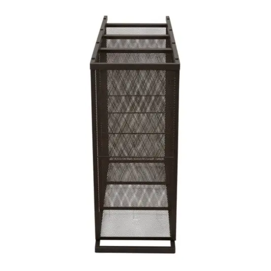 Household Essentials 32" 4-Tier Metal Shoe Rack Brown {8}
