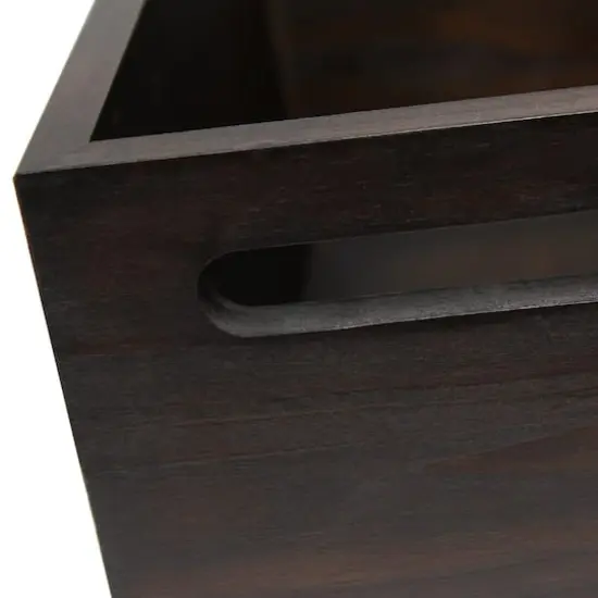 Elegant Designs Mail Script Mail Holder with Handles White/Dark Wood {9}