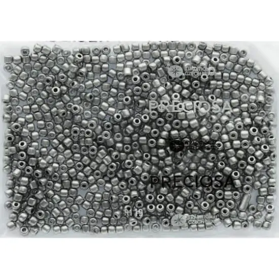 PRECIOSA Rola™ Opaque Czech Glass Seed Beads, 4.5mm Silver {4}