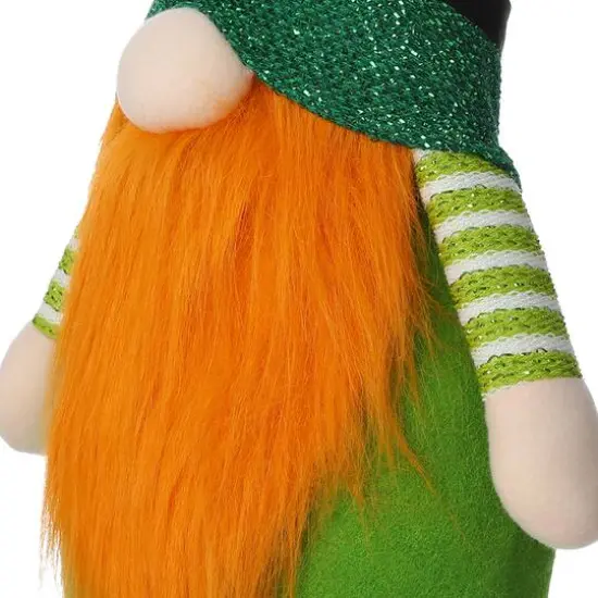 Glitzhome&reg; 40" St. Patrick's Telescoped Fabric Standing Gnome D&eacute;cor {7}