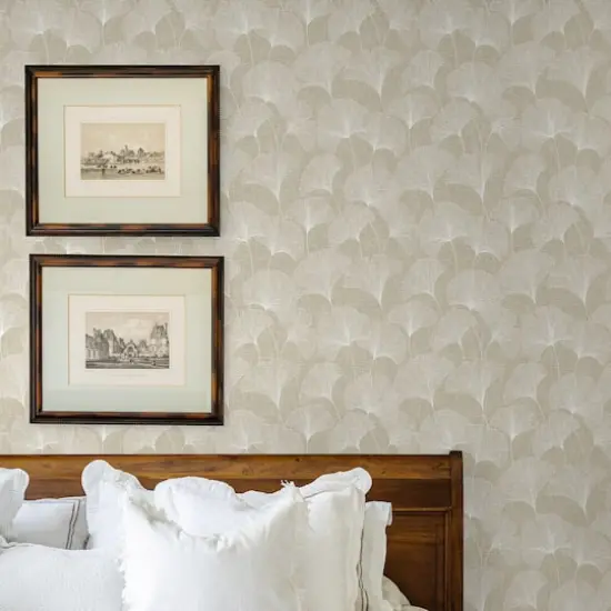 Surface Style Ginkgo Peel & Stick Wallpaper Linen {3}