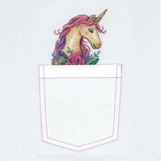 MP Studia Unicorn Cross Stitch On Clothes Kit {3}
