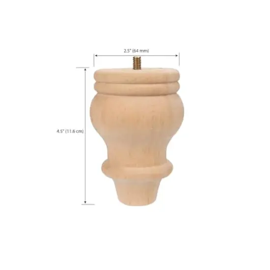 Dritz&reg; Home Wood Curved Country Bun Feet, 2ct. {4}