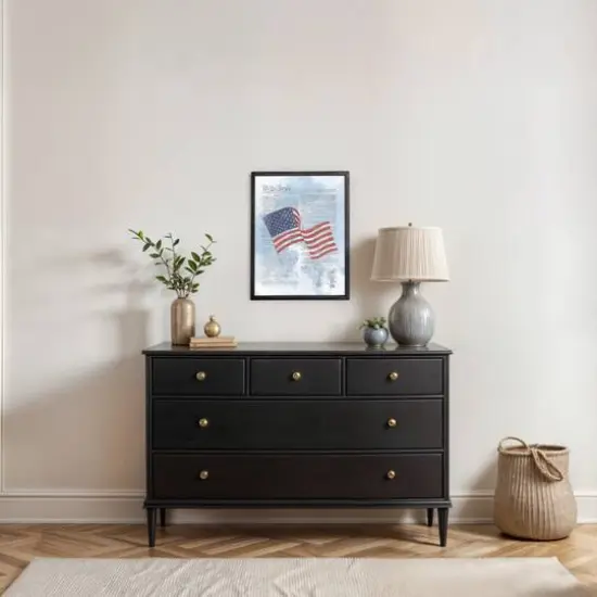 24" Flag Constitution Framed Print Black Frame {6}