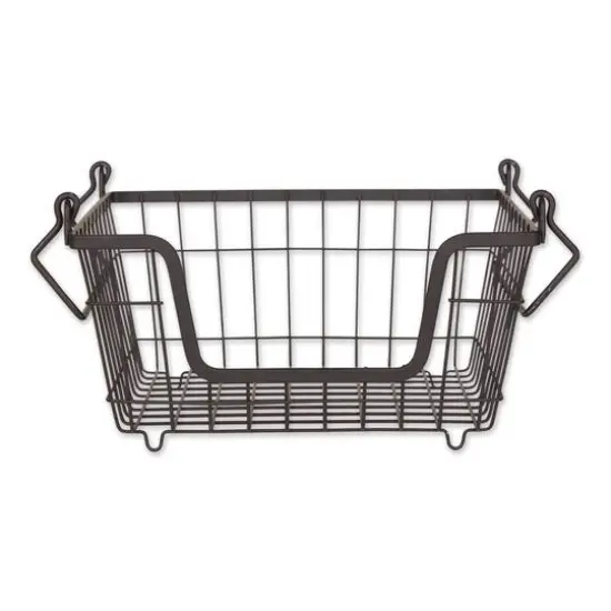 DII&reg; Small Square Metal Basket Cool Gray {2}