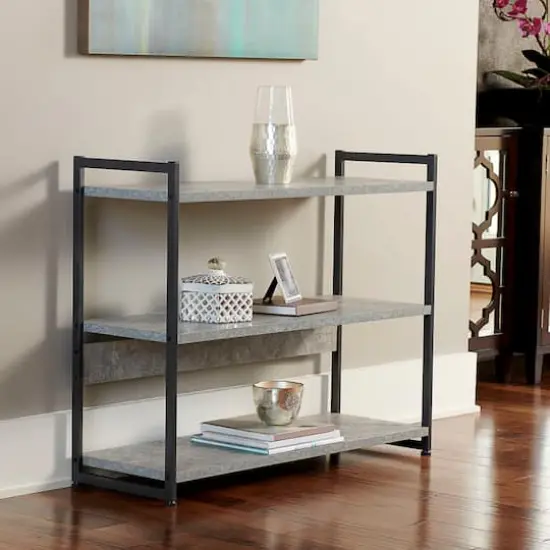 Household Essentials Jamestown 42" Wide Bookshelf Gray {3}