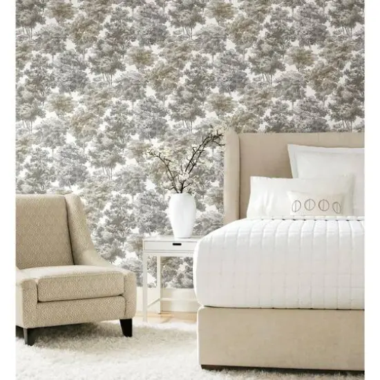 RoomMates Old World Trees Peel & Stick Wallpaper Gray, Beige {5}