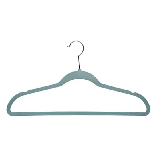 Simplify Super Slim Velvet Huggable Hangers, 10ct. Blue {4}