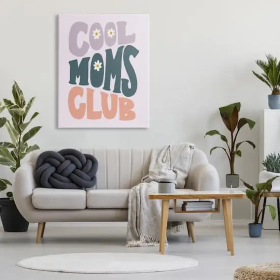 Stupell Industries Cool Moms Club Floral Phrase Canvas Wall Art {3}