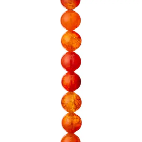 Amber Dyed Fire Agate Round Beads, 10mm by Bead Landing&trade; {1}