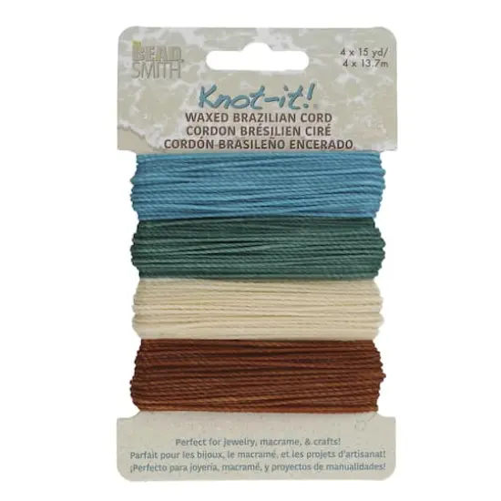 Beadsmith&reg; Knot-it!&trade; Beach Waxed Brazilian Cord  {1}