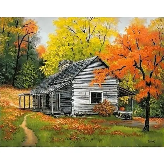 Wizardi House in the Woods Diamond Painting Kit {3}