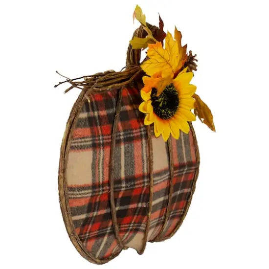 Red & Black Plaid Fall Harvest Pumpkin Wall D&eacute;cor {4}