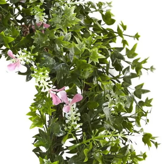 18'' Ivy, Floral & Twig Wreath {3}