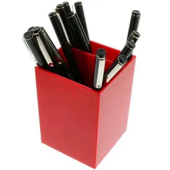 JAM Paper Plastic Pen Holder Red {6}