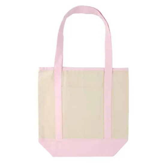 Large Cotton Canvas Tote by Make Market&reg; Pink/Natural {1}