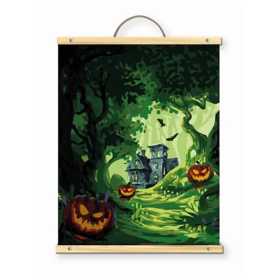 16" x 20" House in Forest Paint-by-Number Kit with Wood Display Hanger by Artist's Loft&reg; {1}