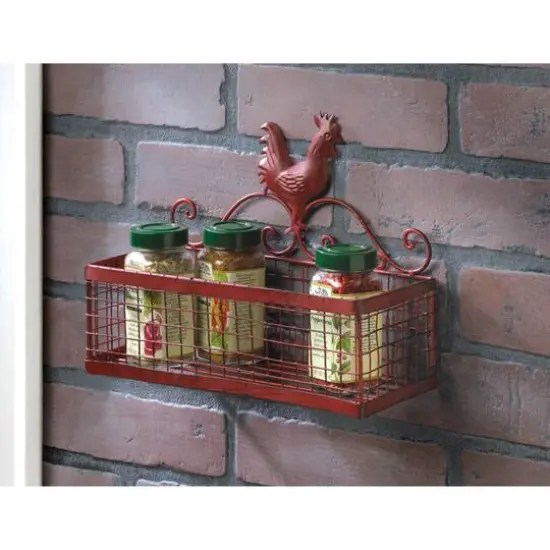 10" Red Rooster Single Wall Rack {4}