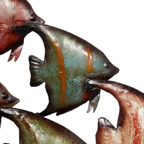 Multicolor Metal Coastal Fish Wall D&eacute;cor {4}