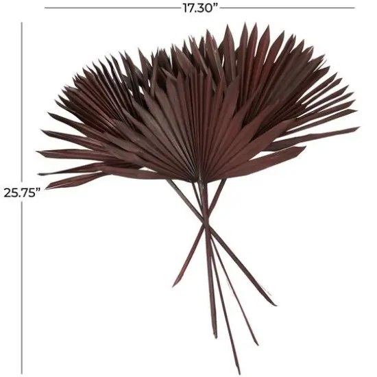 Dark Brown Sun Palm Spear Leaf Foliage Bundle {7}