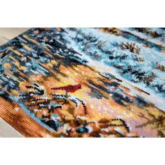 Luca-S Snowy Cabin Counted Cross Stitch Kit {8}