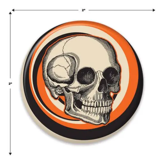 Beistle Vintage Halloween Skull Button, 6ct. {6}