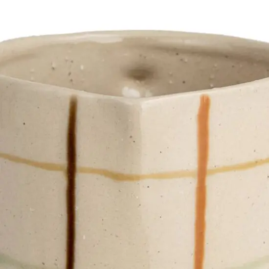 Hello Honey&reg; 32oz. Multicolor Stoneware Pitcher with Checkered Pattern {6}