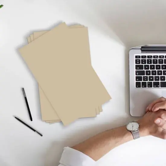 JAM Paper 11'' x 17'' 67lb. Vellum Bristol Cardstock, 50 Sheets Tan Brown {4}