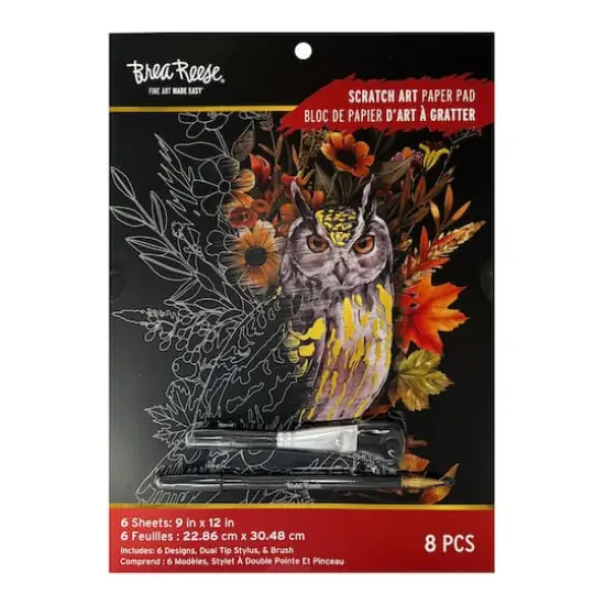 Brea Reese&trade; 9" x 12" Autumn Equinox Scratch Art Paper Pad {1}
